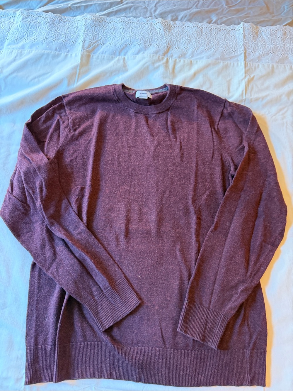 Old Navy Men's Crewneck Sweater in Plum